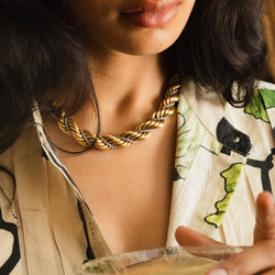 Collier Torsadé en or jaune et or blanc - Castafiore