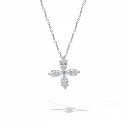Collier Trèfle en or blanc et diamants - Castafiore