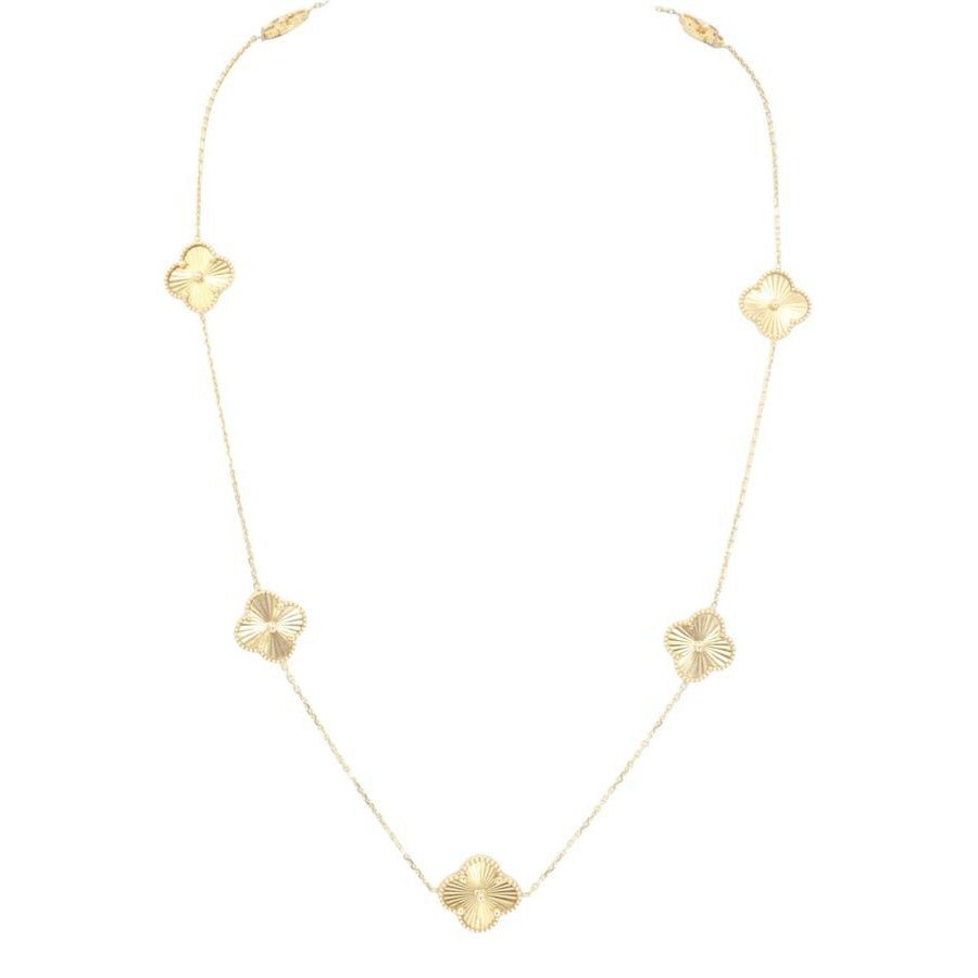 Collier trèfles en or jaune - Castafiore