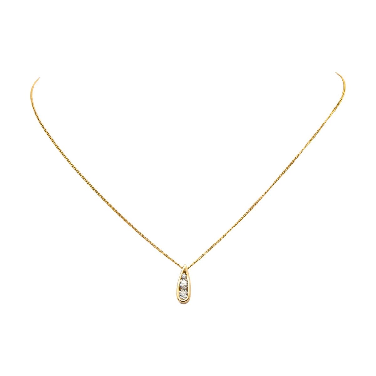 Collier Trilogie Or jaune Diamant - Castafiore