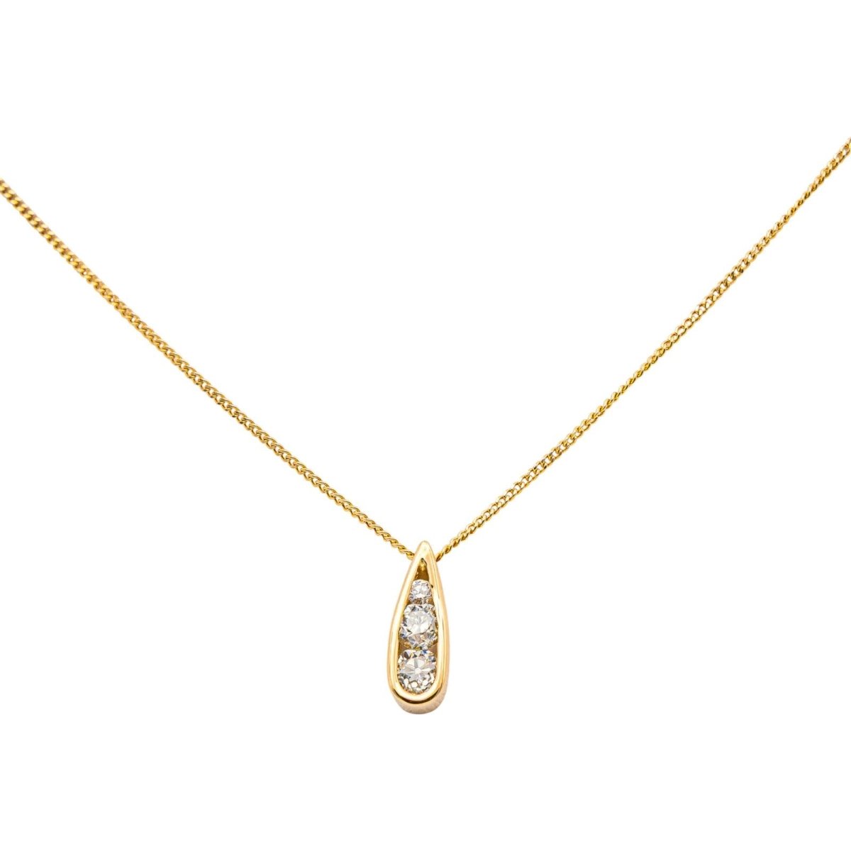 Collier Trilogie Or jaune Diamant - Castafiore