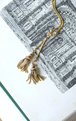 Collier trois ors négligé pompons - Castafiore