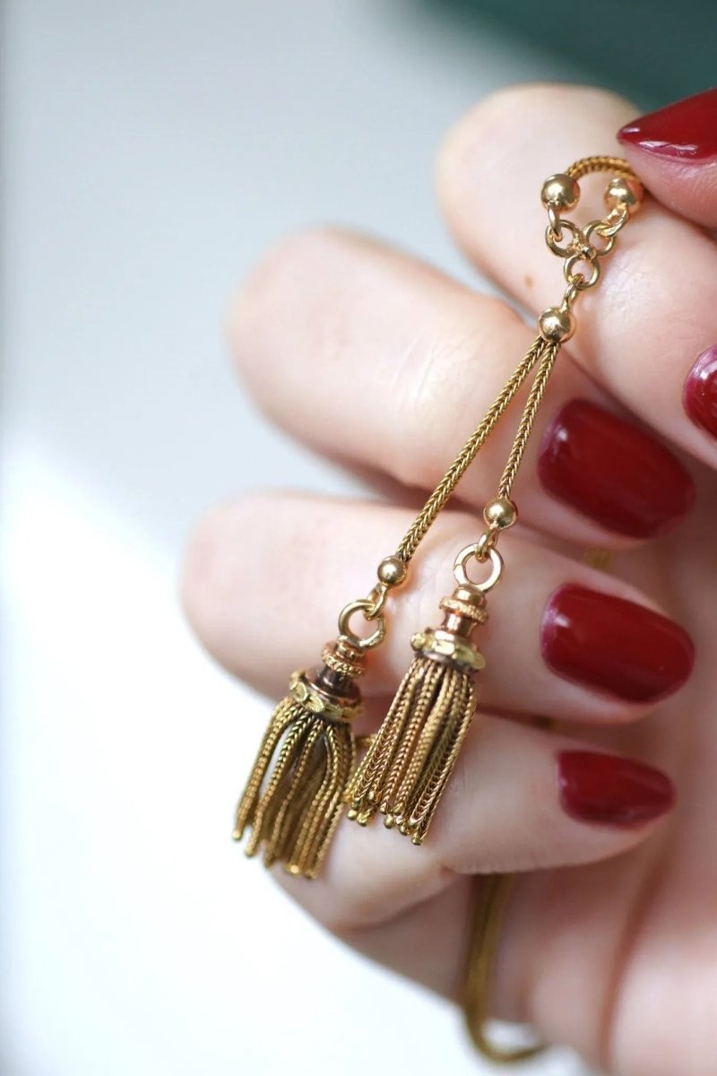 Collier trois ors négligé pompons - Castafiore