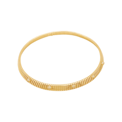 Collier Tubogas BULGARI "Tubogas" en or jaune et diamants - Castafiore