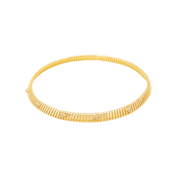 Collier Tubogas BULGARI "Tubogas" en or jaune et diamants - Castafiore