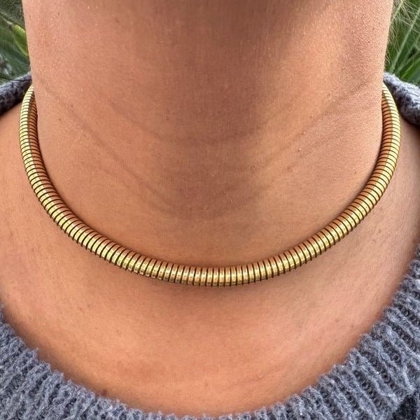 Collier Tubogas en or jaune - Castafiore