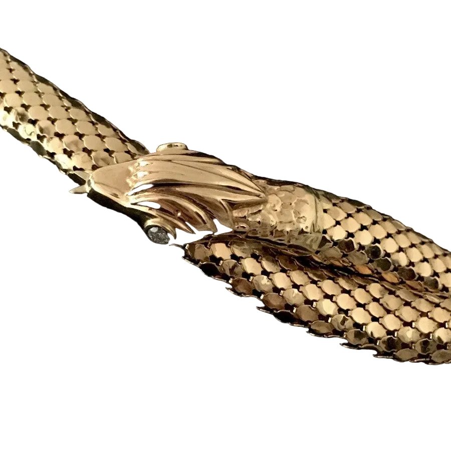 Collier Tubogas en or jaune et diamants - Castafiore