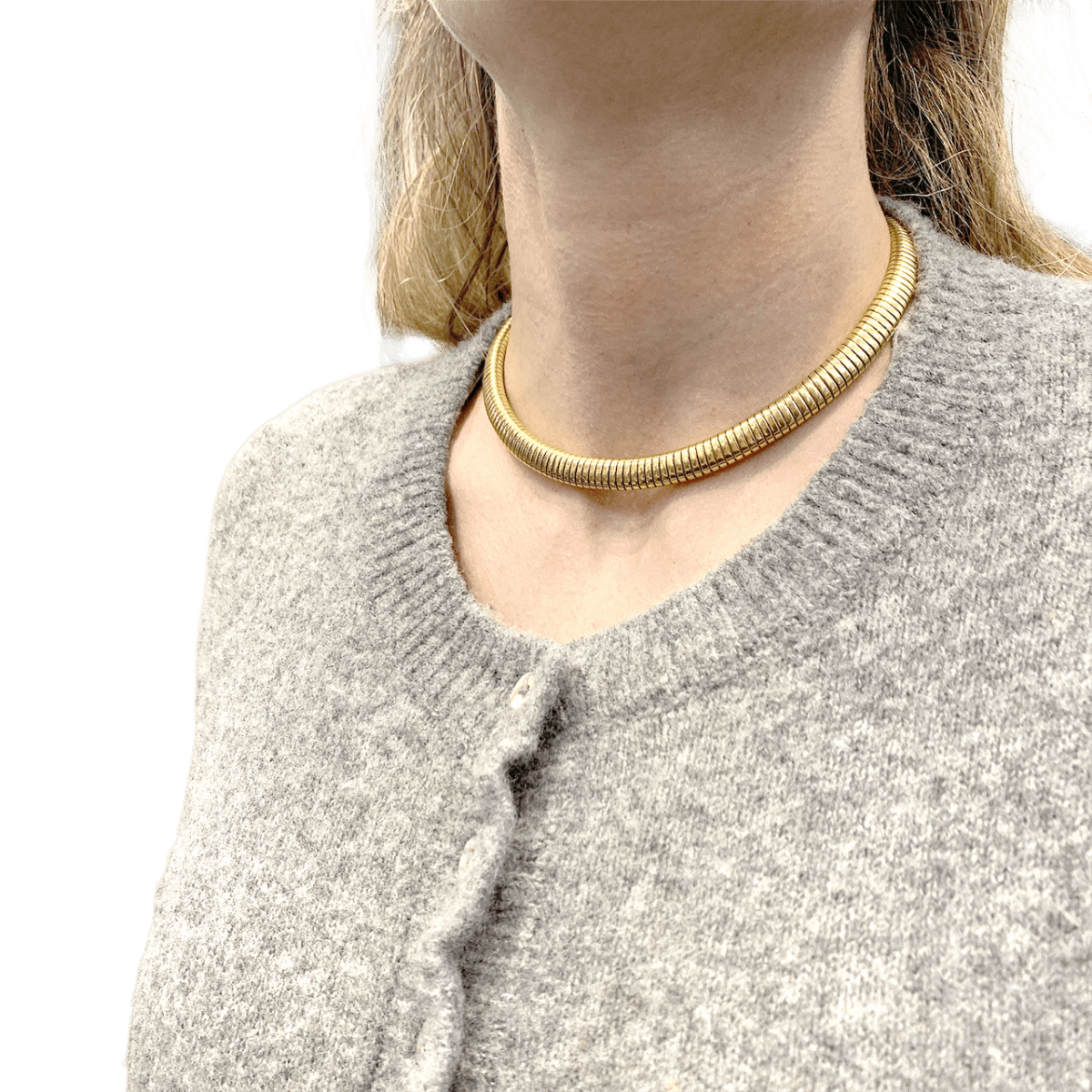 Collier, "Tubogas", or jaune. - Castafiore