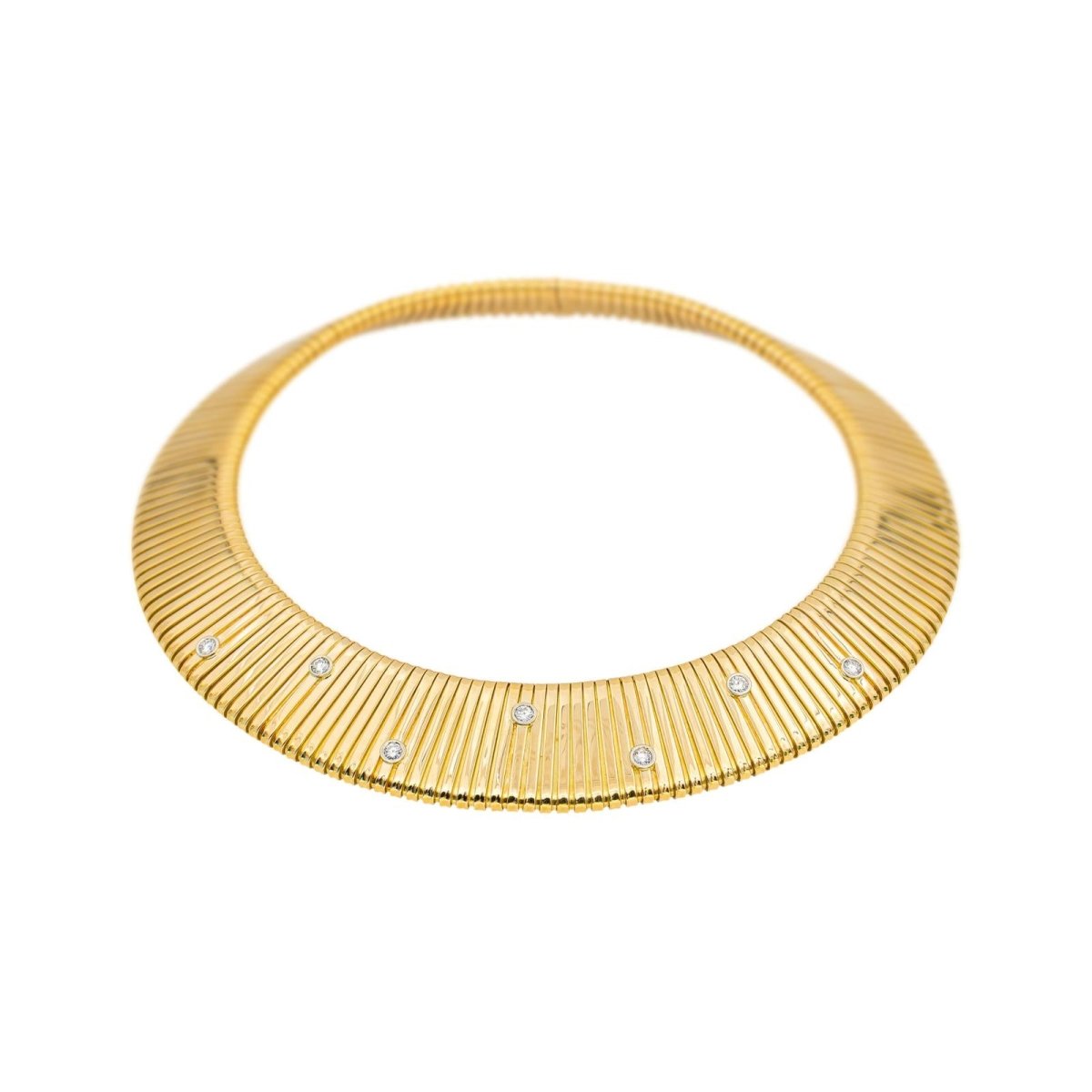 Weingrill Necklace  Tubogas Yellow gold diamond