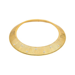 Weingrill Necklace  Tubogas Yellow gold diamond