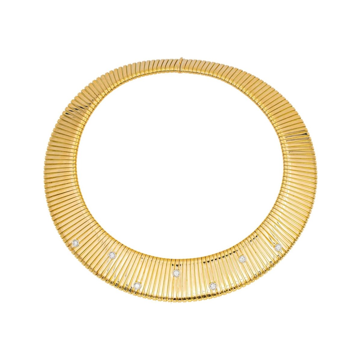 Weingrill Necklace  Tubogas Yellow gold diamond