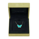 Collier Van Cleef & Arpels Lucky Alhambra Butterfly Turquoise en or blanc - Castafiore