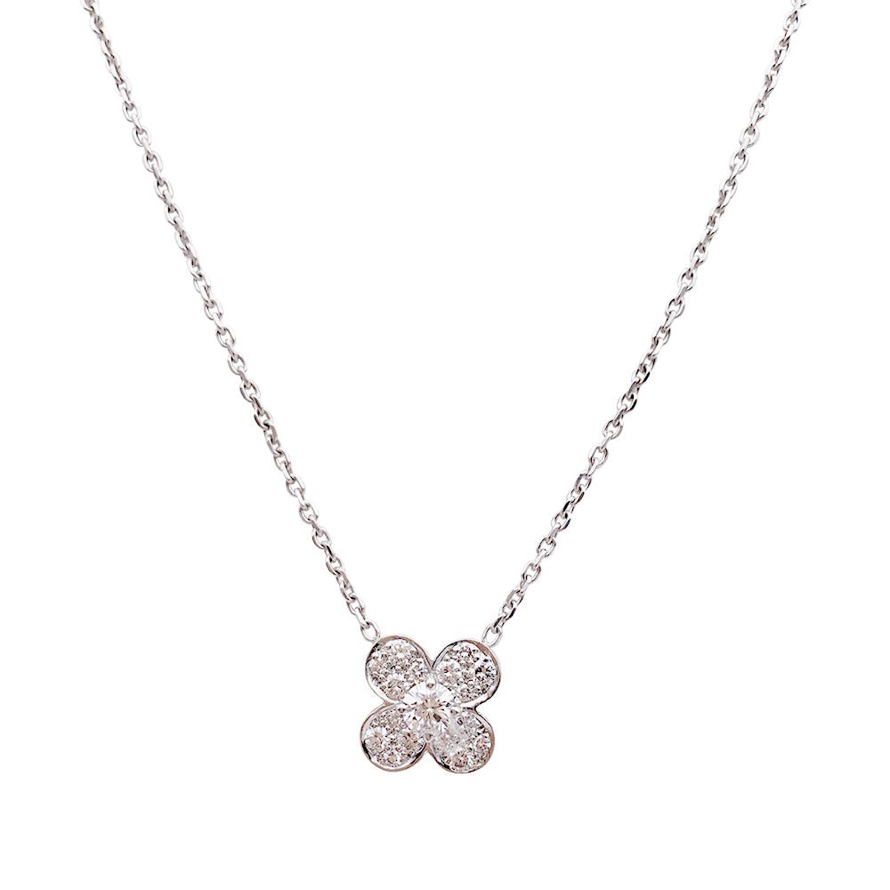 Collier Van Cleef & Arpels, or blanc, diamants - Castafiore