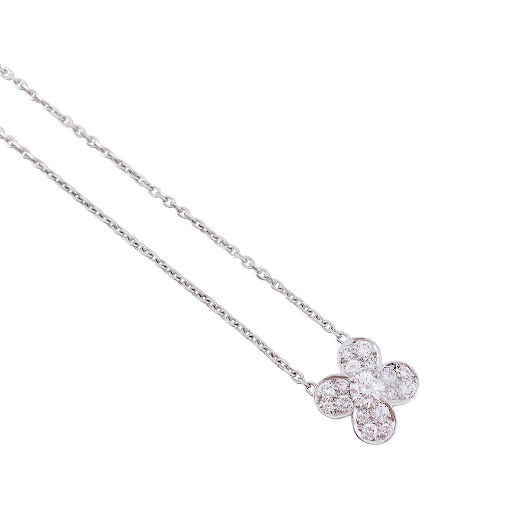 Collier Van Cleef & Arpels, or blanc, diamants - Castafiore