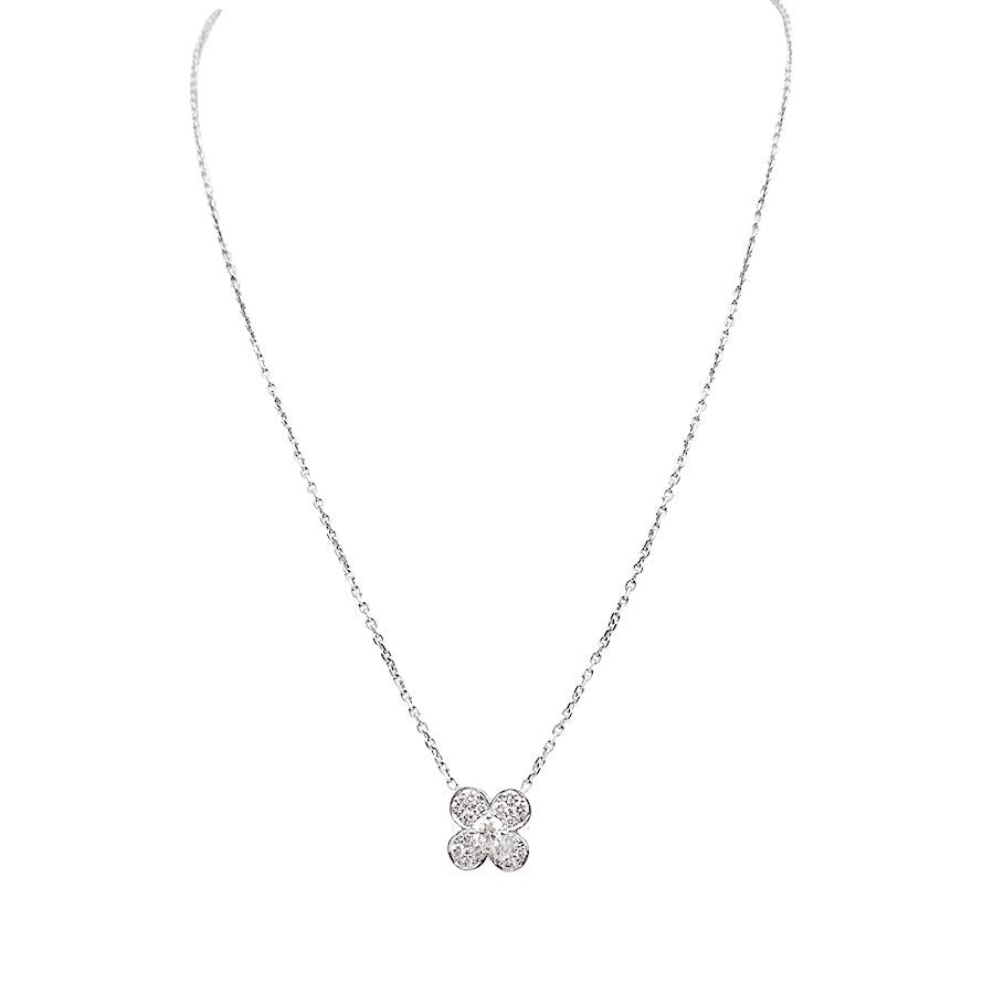 Collier Van Cleef & Arpels, or blanc, diamants - Castafiore