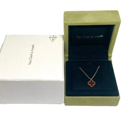 Collier VAN CLEEF & ARPELS "Sweet Alhambra" en or rose et cornaline - Castafiore