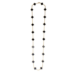 Collier VAN CLEEF & ARPELS "Vintage Alhambra" en or jaune et lapis - lazuli - Castafiore