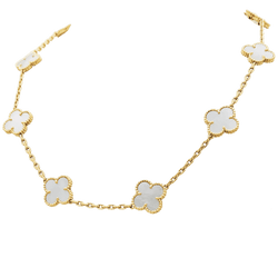 Necklace Van Cleef & Arpels, "Vintage Alhambra", yellow gold and mother-of-pearl.