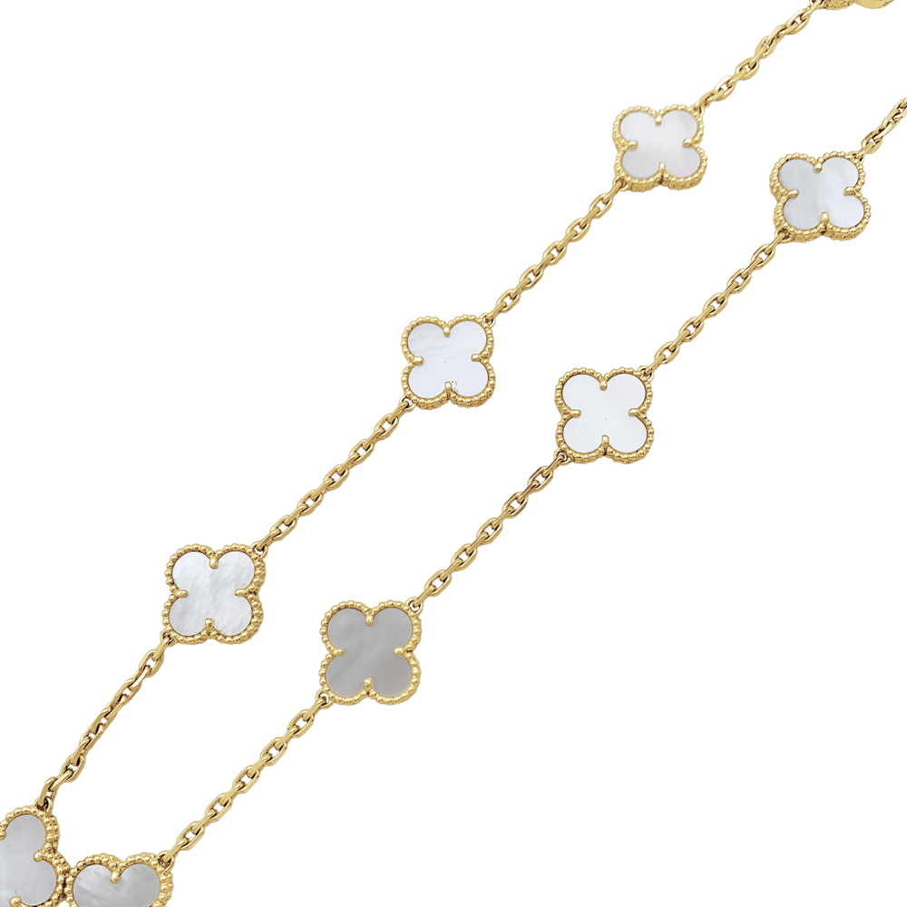 Necklace Van Cleef & Arpels, "Vintage Alhambra", yellow gold and mother-of-pearl.