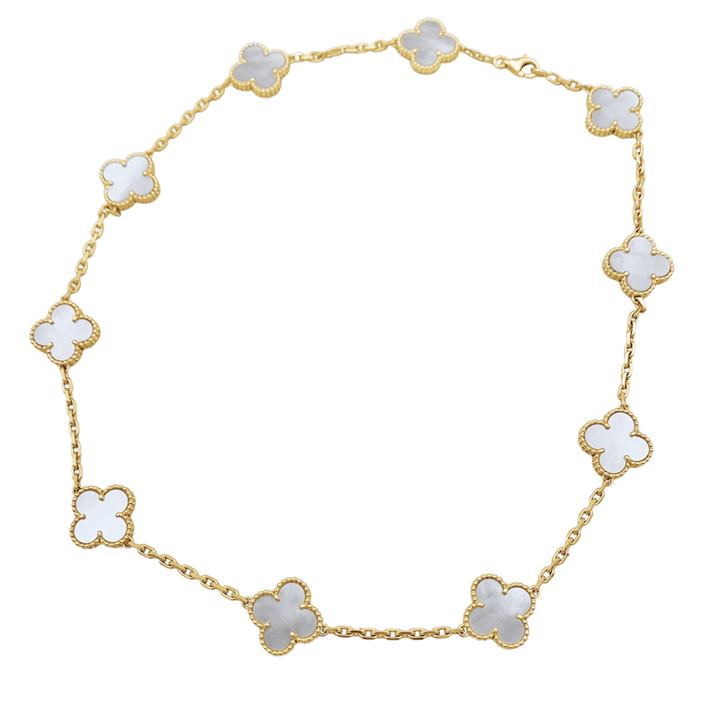 Necklace Van Cleef & Arpels, "Vintage Alhambra", yellow gold and mother-of-pearl.