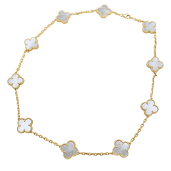 Necklace Van Cleef & Arpels, "Vintage Alhambra", yellow gold and mother-of-pearl.