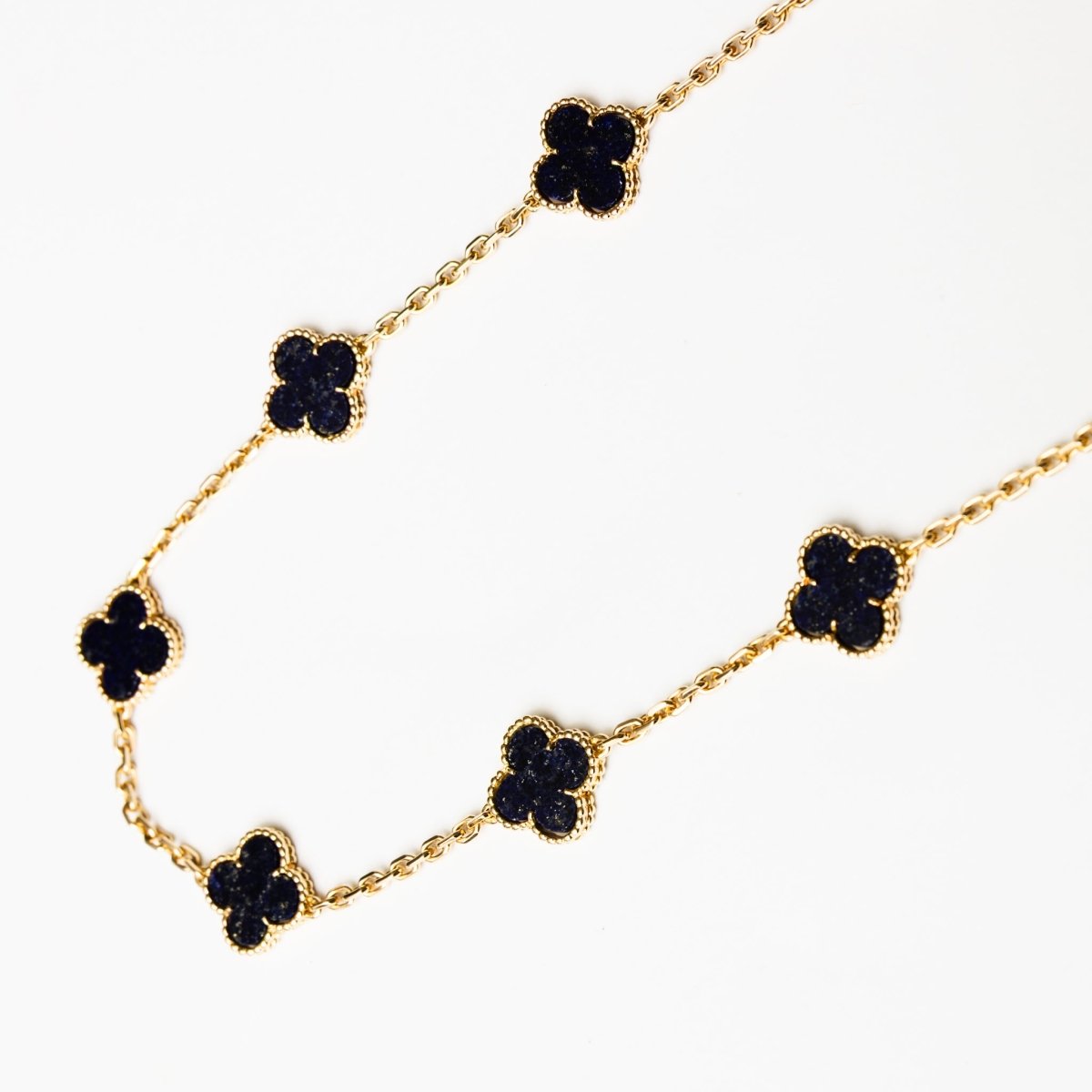 Collier VCA Alhambra en or jaune et lapis - lazuli - Castafiore