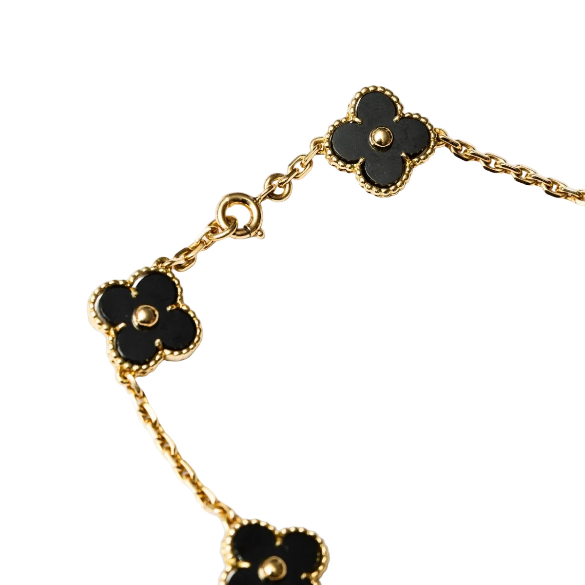 Collier VCA Alhambra vintage en or jaune et hématite - Castafiore