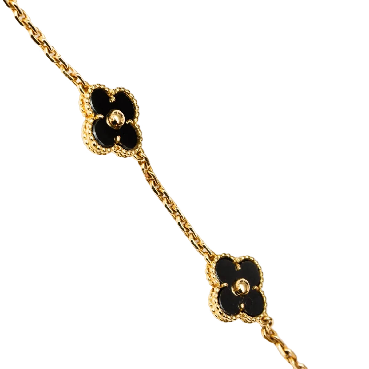 Collier VCA Alhambra vintage en or jaune et hématite - Castafiore