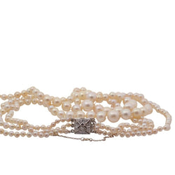 Collier vintage en or 18k et perles de culture - Castafiore