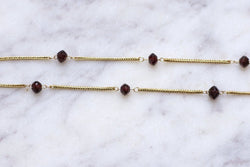 Collier vintage or et perles de grenat - Castafiore