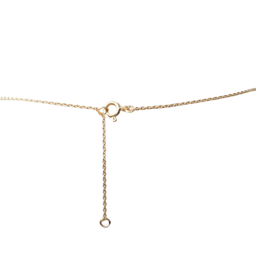 Collier volutes en or jaune et argent, grenat diamants et perle - Castafiore