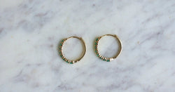 Créoles Emeraudes sur Or Jaune - Castafiore