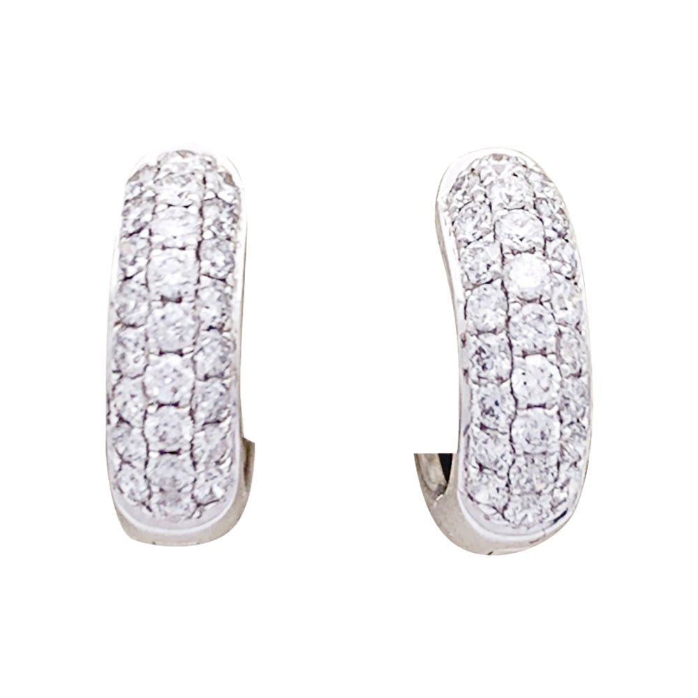 Créoles en or blanc et diamant - Castafiore