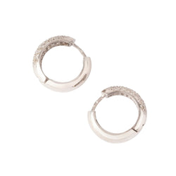 Créoles en or blanc et diamants - Castafiore