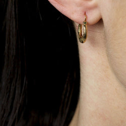 Créoles or rose facetté - Castafiore