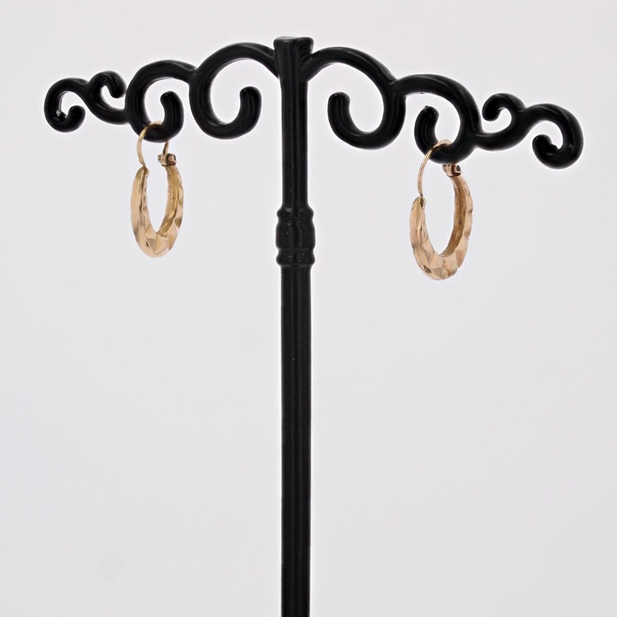 Créoles or rose facetté - Castafiore