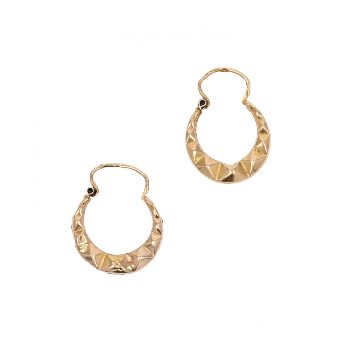 Créoles or rose facetté - Castafiore