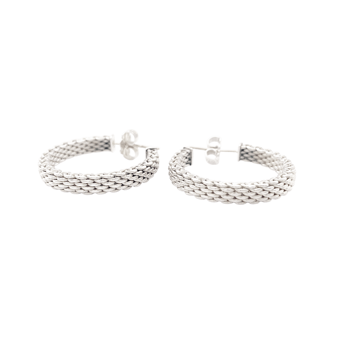 Créoles Tiffany & Co "Somerset" argent. - Castafiore