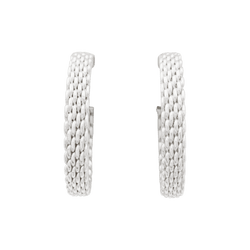 Créoles Tiffany & Co "Somerset" argent. - Castafiore