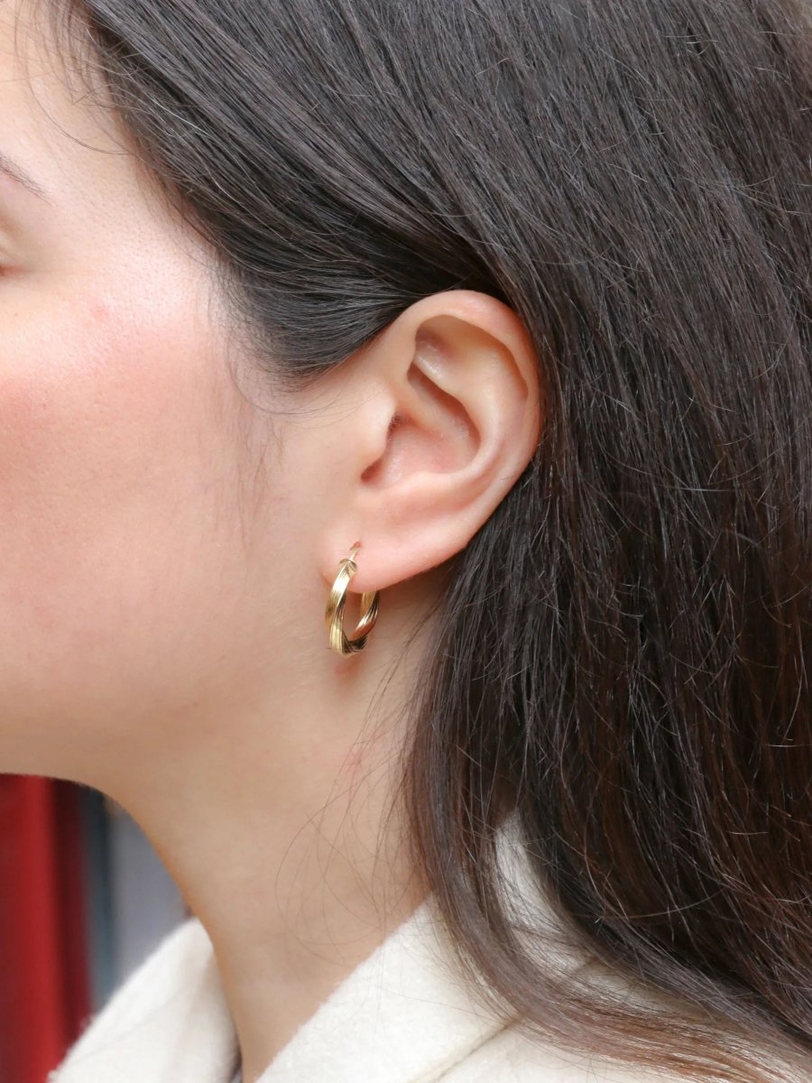 Créoles torsadées vintage or - Castafiore