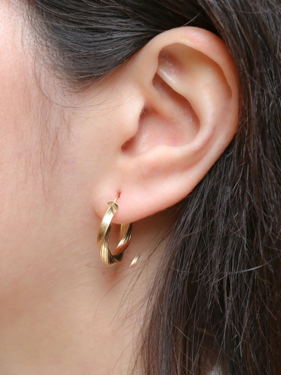 Créoles torsadées vintage or - Castafiore