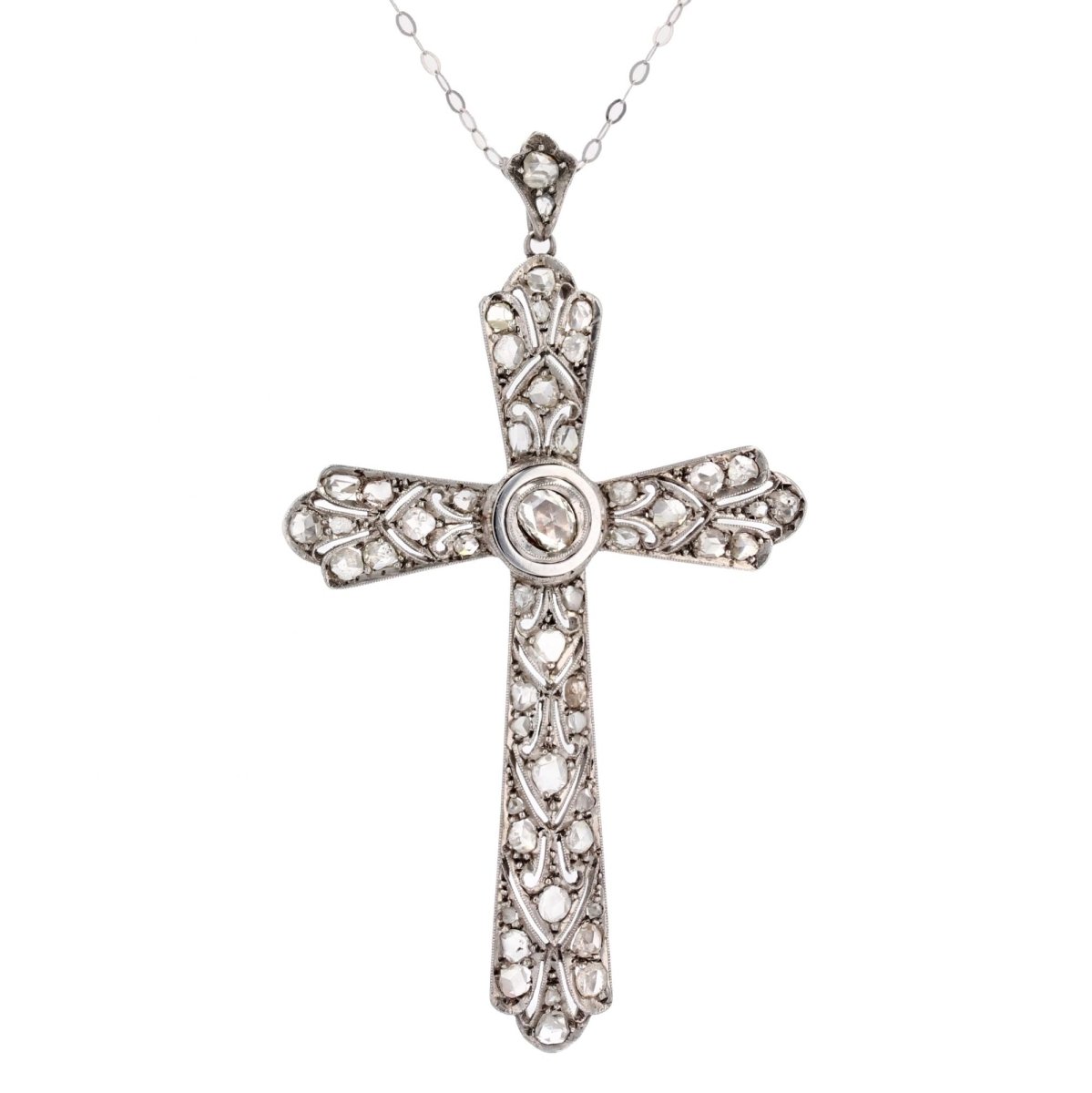 Croix ancienne diamants - Castafiore