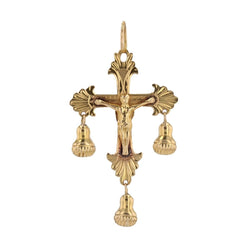 Croix ANCIENNE Puy en Velay en or rose - Castafiore