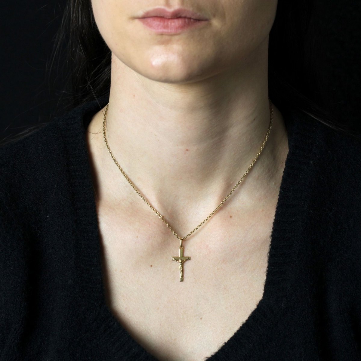 Croix du Christ or jaune - Castafiore