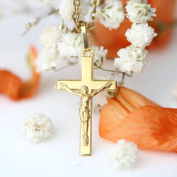 Croix du Christ or jaune - Castafiore