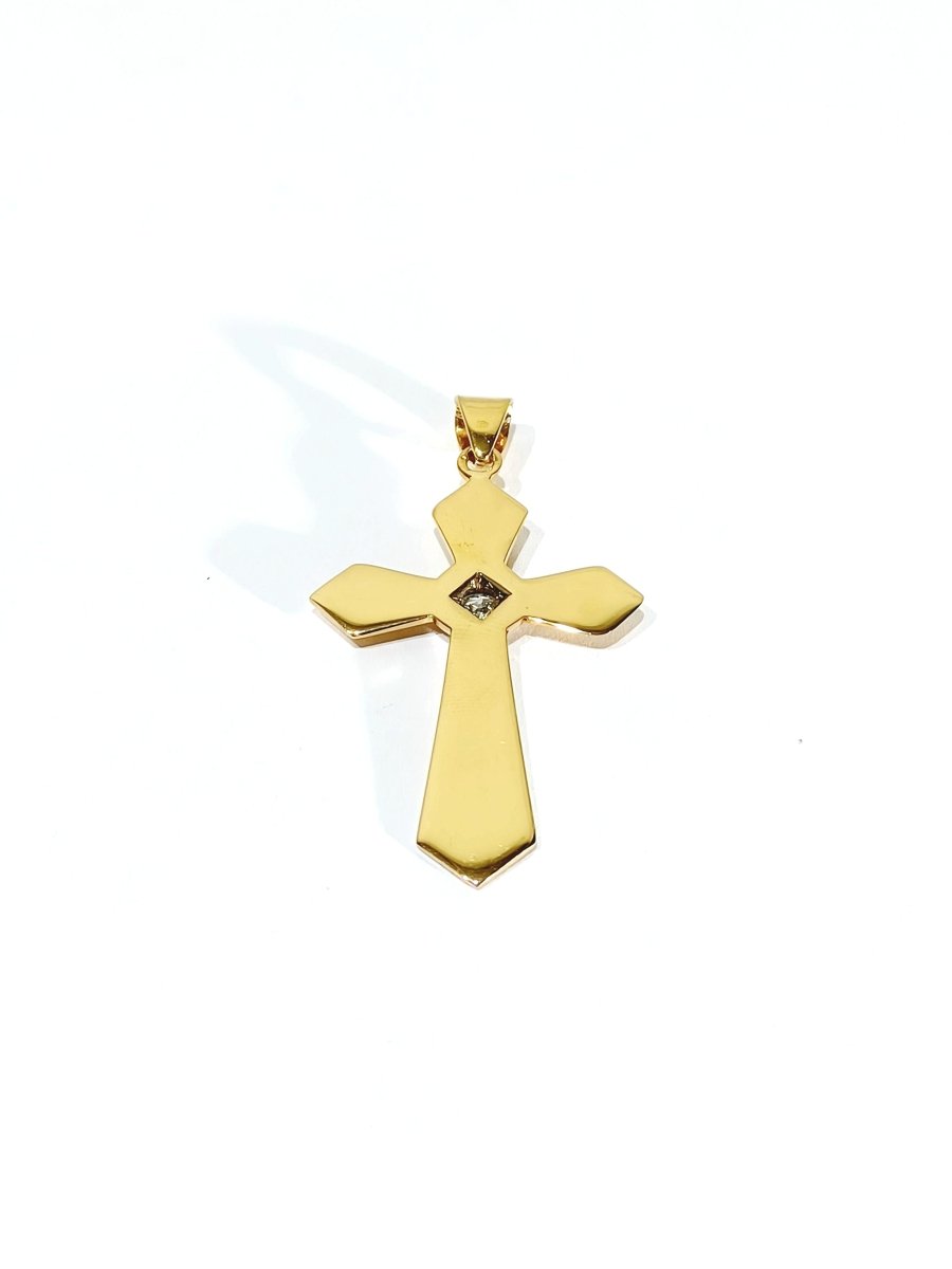 Croix En Or Rose Et Diamant - Castafiore