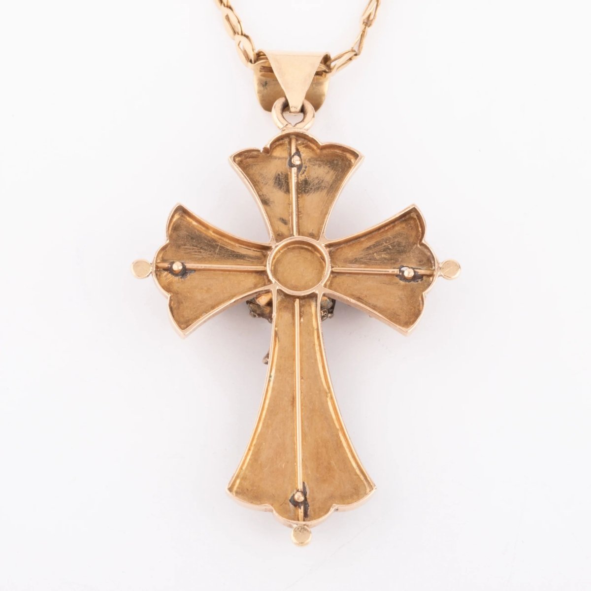 Croix or jaune et diamants - Castafiore