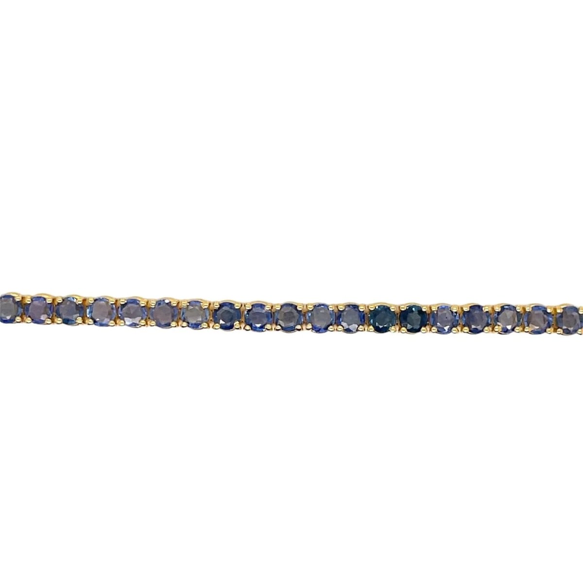 CTW 6 Natural Blu Sapphire Gold Tennis Bracelet - Castafiore