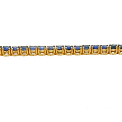 CTW 6 Natural Blu Sapphire Gold Tennis Bracelet - Castafiore