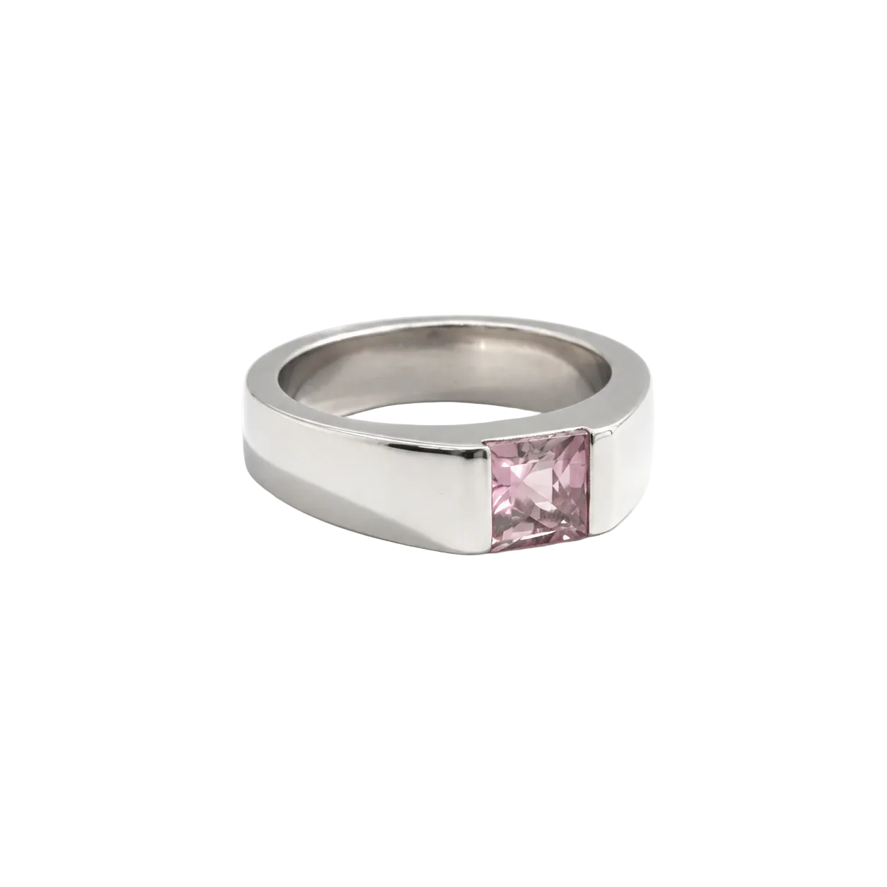 Bague Tank CARTIER en or blanc et tourmaline